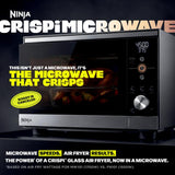 2-in-1 Microwave Oven with Air Fry, Countertop Glass Basket Cooker