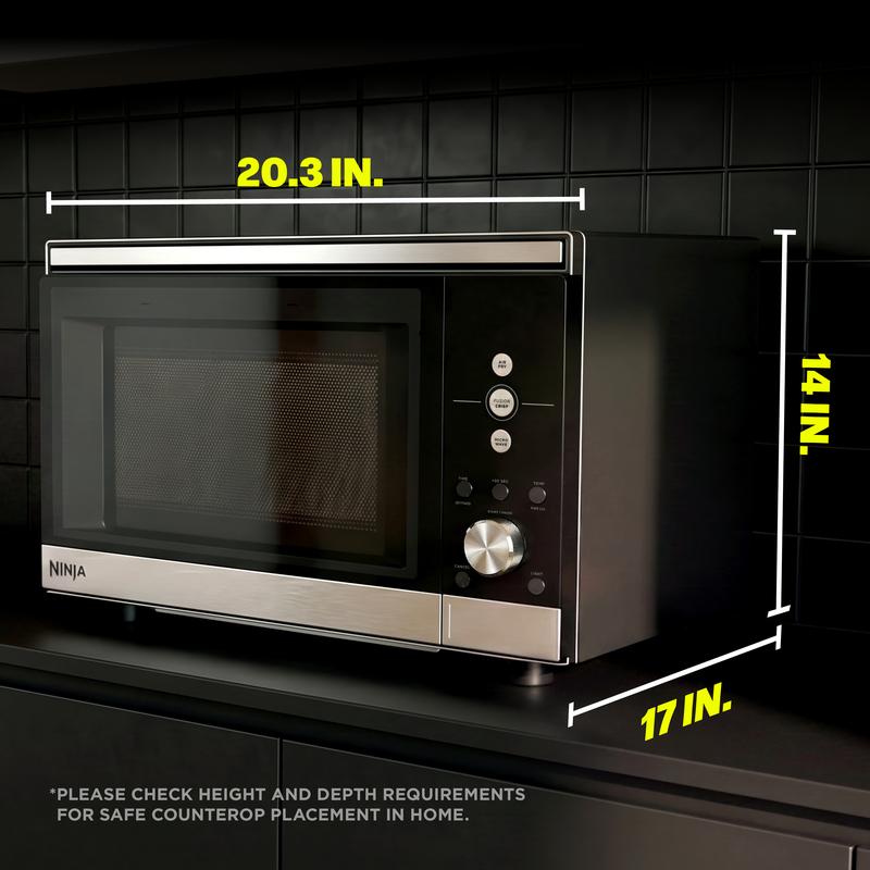 2-in-1 Microwave Oven with Air Fry, Countertop Glass Basket Cooker