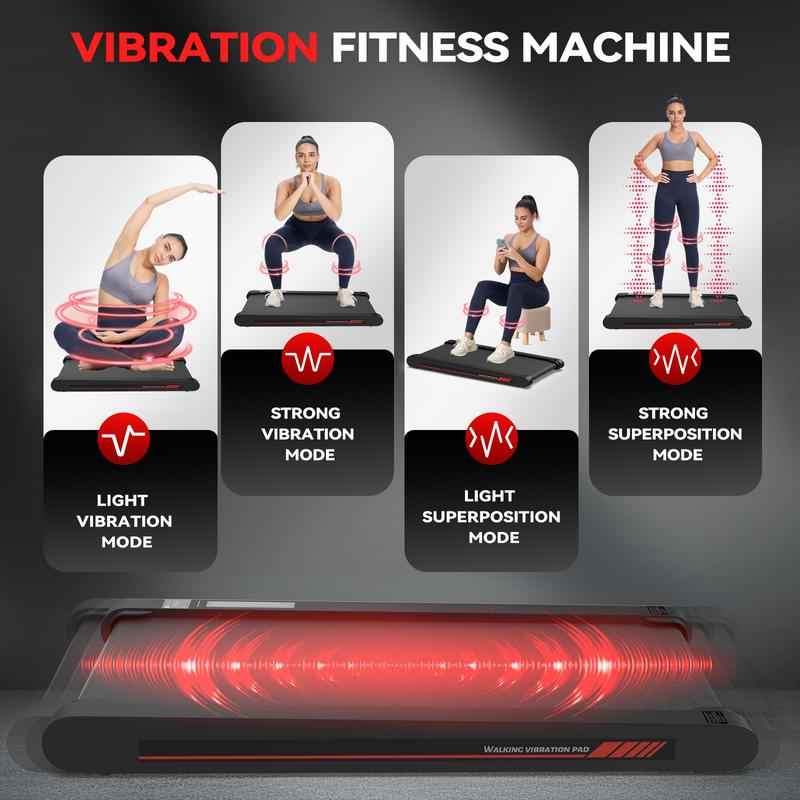 Walking Vibration Pad P1,Vibrating Plate, Remote Control & APP, Lightweight Under Desk Treadmills For Home & Office,Servo Motor Technology, 3 in 1 Portable Walking Pad Treadmill, 22 Lbs Fitness Equipment