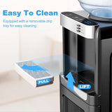 3-in-1 Countertop Water Cooler Dispenser with Built-in Ice Maker, Hot & Cold Water, Fits 3-5 Gallon Bottles