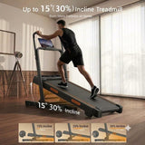 Walking Pad Treadmill, 30% Incline, 3HP Motor, 7.5MPH, Foldable, 350LBS Capacity