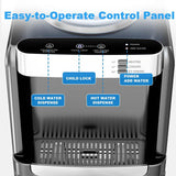 3-in-1 Countertop Water Cooler Dispenser with Built-in Ice Maker, Hot & Cold Water, Fits 3-5 Gallon Bottles