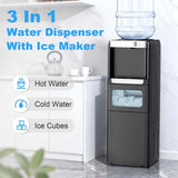 3-in-1 Countertop Water Cooler Dispenser with Built-in Ice Maker, Hot & Cold Water, Fits 3-5 Gallon Bottles