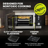2-in-1 Microwave Oven with Air Fry, Countertop Glass Basket Cooker