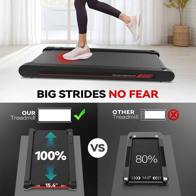 Walking Vibration Pad P1,Vibrating Plate, Remote Control & APP, Lightweight Under Desk Treadmills For Home & Office,Servo Motor Technology, 3 in 1 Portable Walking Pad Treadmill, 22 Lbs Fitness Equipment